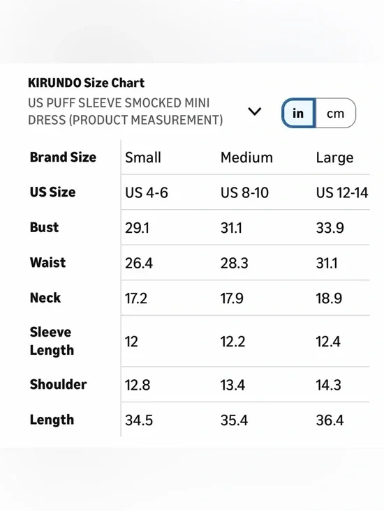 KIRUNDO  Smocked Puff Short Sleeve Boho Ruffle Crewneck Bubble Mini Dress - Picture 6 of 6